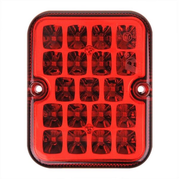 19 LED Nebelschlussleuchte 100mm x 81mm E4 Nebel Leuchte Anhänger LKW Wohnwagen