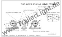 Umriss Positions Leuchte Vorne Hinten ROT / WEIß 97mm x 78mm E20 LKW Anhänger