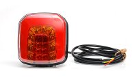 LED Rückleuchte (L/R) 108 x 102mm (3 Funktionen) LKW Anhänger Wohnwagen +Kabel