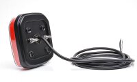 LED Rückleuchte (L/R) 108 x 102mm (3 Funktionen) LKW Anhänger Wohnwagen +Kabel