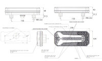 Multifunktionale Heckleuchte LED dynamischer Lauflichtblinker (L/R) 12V/24V