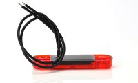 12 LED Umrissleuchte seitliche Begrenzungsleuchte 83,8 x 24,2mm 12V 24V E20 ROT