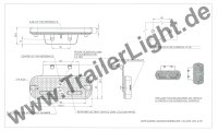 LED Umrissleuchte seitliche Begrenzungsleuchte 105,4 x 45mm 12V 24V E20 WEIß