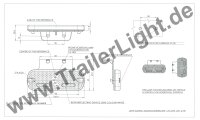 LED Umrissleuchte seitliche Begrenzungsleuchte 105,4 x 45mm 12V 24V E20 ORANGE