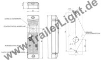 LED Seitenmarkierungsleuchte Umrissleuchte + Rückstrahler WEIß E20 LKW Anhänger