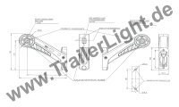 LED vordere/hintere E20 Umrissleuchte Seitenmarkierung 161 x 180 x 37,5 LINKS