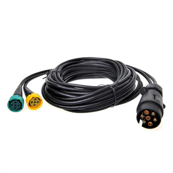 Kabelsatz 5m mit Stecker 7-polig und 2x Steckverbinder 5-polig