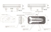 LED Rückleuchte RECHTS Blinker Lauflicht (7 Funktionen) 236 x 104mm LKW Anhänger