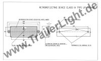 Reflektor 107,5 x 50,9 x7mm Rückstrahler Schraubebefestigung Anhänger Eckig WEIß