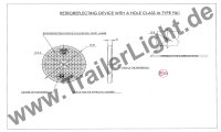 Reflektor Ø 61mm (6mm Dünn) Schraubbefestigung E20 PKW LKW  Anhänger RUND ROT